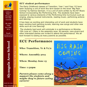 Territory Stories - Alyangula Area School newsletter